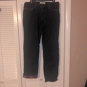 Carhartt flannel lined straight leg jeans